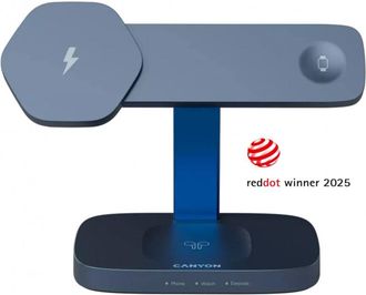 OEM Cargador Inal&aacute;mbrico 3 En 1 Canyon Hexagon 310 Azul Marino