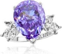 Suzy Levian Gala Pear Cut Cubic Zirconia Ring in Purple at Nordstrom Rack, Size 7