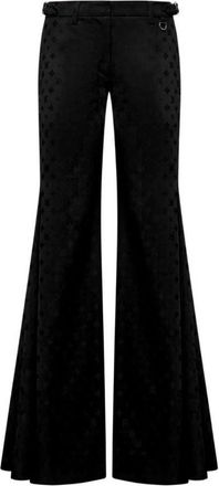 John Richmond Flared Broek - Dames - Wijde Broeken - Zwart - S - Wol - Broeken