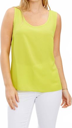 Frank Lyman Design Casual Scoop Neck Top In Lime