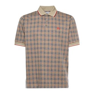 Burberry Polo Shirts, male, Beige, Size: XL Polo Shirt