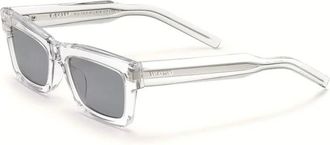 Valentino V - SHARP Smoke Rectangular Unisex Sunglasses VLS-134 C 53