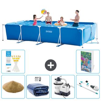 Intex Piscina Con Estructura Rectangular - 450x220x84 Cm - 7-piezas S89