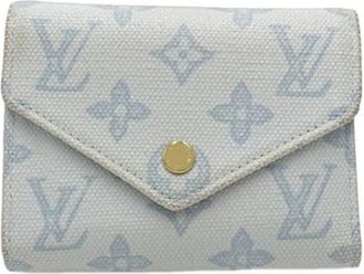 Louis Vuitton Pre-owned Monogram Portemonnee (drievoudig) - Dames - Vintage Accessoires - Blauw - ONE Size - Leer - Vintage