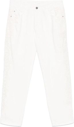 Ermanno Scervino White Trousers With Front Button Closure
