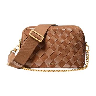 Michael Kors Bolso cruzado mediano Bryant de ante tejido - Bags - Mujer - Marr&oacute;n - ONE SIZE