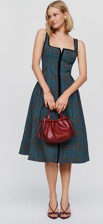 Maeve Arlette Plaid Midi Dress