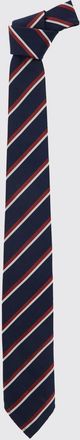 Dsquared2 Cravatta regimental in pura seta con logo applicato