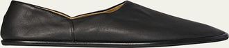 The Row Mens Leather Slip-On Shoes