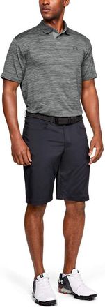 Under Armour Mens Performance Polo Textured, Grey, 4XL Steel / / Black (035)