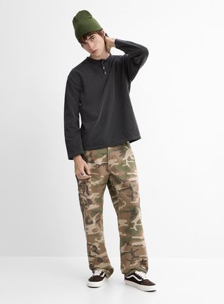 Vans Mens Camo Drill Chore carpenter pant Loose fit