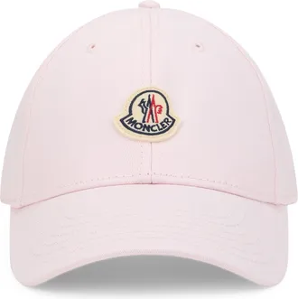 Moncler Womens Baseball Cap Pale Pink Cotton Hat