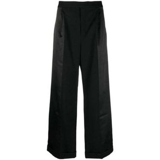 Saint Laurent Mens Flared Tuxedo Pants, Brand Size 46 ( US Size 36 )