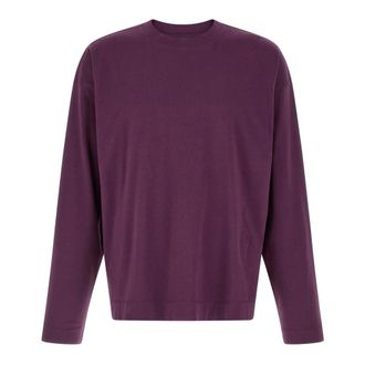 Dries Van Noten Hegland Cotton Jersey Crew Neck T-Shirt - male - Dries Van Noten - Sweatshirts - Purple - M - Sweatshirts & Hoodies