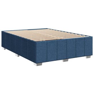 vidaXL Cama Sin Colch&oacute;n Tela Azul 140x200 Cm Vidaxl