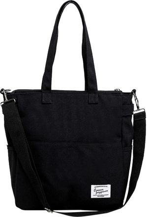 Generic Multi Functional Bag Cloth Bag Shoulder Bag Student Leisure Messenger Bag Canvas Bag Horizontal Shaft Engine Clutch (Black, One Size)