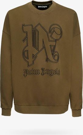 Palm Angels Felpa in cotone organico con monogramma ricamato - PALM ANGELS - gender_Man