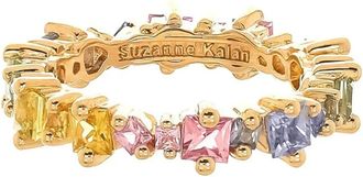 Suzanne Kalan 18kt yellow gold sapphire band ring