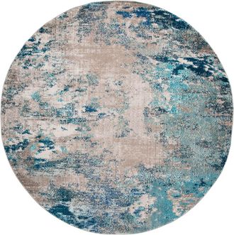 Safavieh Alfombra contempor&aacute;neo de polipropileno azul/beige, 201 cm