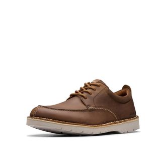 Clarks Mens Eastridge Moc Oxford, Beeswax Leather, 10.5 Wide