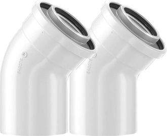 Bosch Accesorio De Escape Fc-ce60-45 2xbogen 45 Gr, D:60/100, Compensaci&oacute;n 100mm, 7738112298