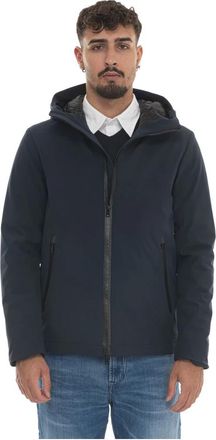 Woolrich Pacific Soft Shell Jas met Capuchon - Heren - Zomerjassen - Blauw - 2XL - Polyester - Jassen