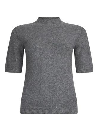 Liu Jo mock neck sweater - women - Nylon/Viscose/Polyester - L - Grey