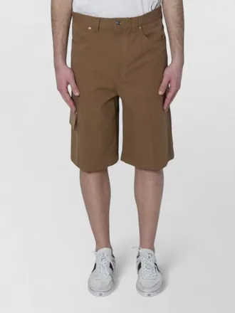 Gucci denim bermuda shorts mid rise belt loops