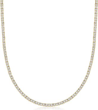 Ross-Simons 5.00- Diamond Tennis Necklace in 18kt Gold Over Sterling