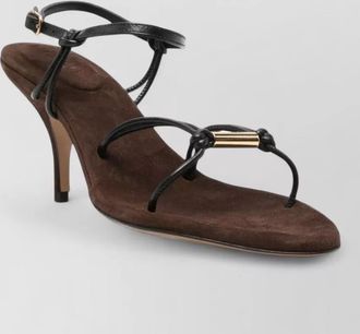 Chlo&eacute; leather multi-strap sandals