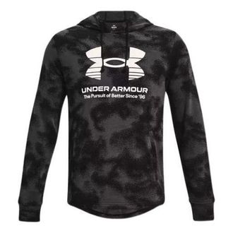 Under Armour Rival Terry Hoodie Grey White 1377185-001