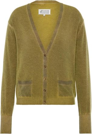 Maison Margiela Gebreid vest met V-hals - Groen