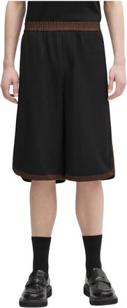 Wales Bonner Ossie Shorts - Heren - Korte Broeken - Zwart - L - Wol - Korte Broeken