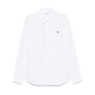 Maison Kitsuné Formal Shirts, male, White, L, Fox Head Shirt