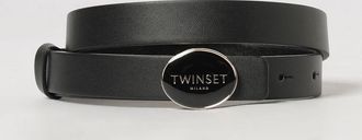 Twinset Cintura da bambino in pelle sintetica con placca logo