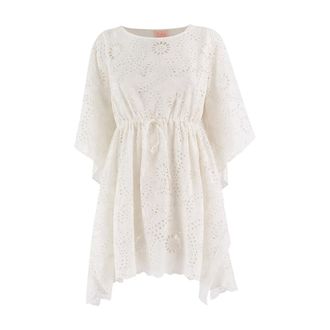 MC2 Saint Barth Beachwear, female, White, Size: ONE SIZE Iria Caftan