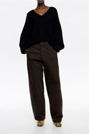 Bimba & Lola Barrel - Jeans in Dark Brown at Nordstrom, Size 42 Eu