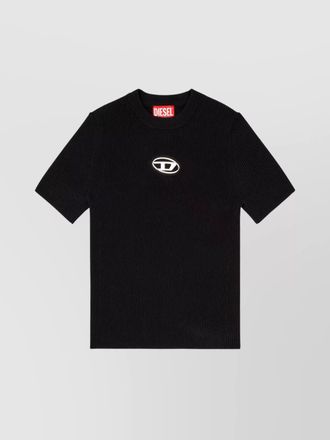 Diesel ribbed slim-fit short-sleeve knitted top