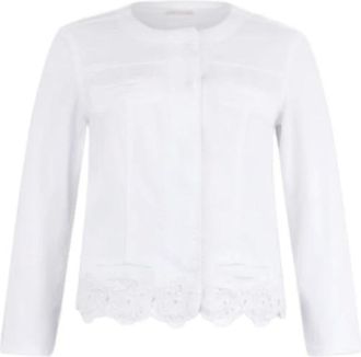 Liu Jo Light Jackets, female, White, Size: S White Stylish Outerwear Jacket