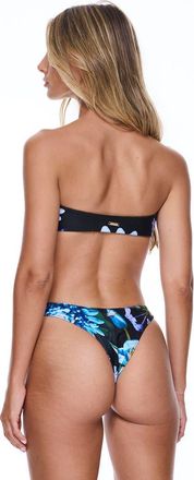 Sunkissed Le Bas Cheeky Bikini Swim Bottom in Midnight Bloom at Nordstrom, Size X-Large