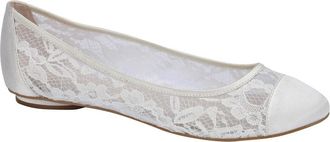 Paradox London Womens Pink Paradox London Sweetie Ballet Flat Ivory Floral Slip On ZOGG2377