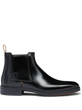 Santoni Black Solid Boots