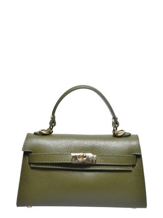 Anna Luchini Khaki Rundleer Tas