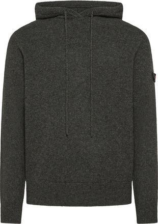 Peuterey Drawstring Hooded Wool-Yak Knit Hoodie