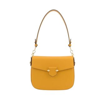 Pourchet Tassen, Dames, Geel, ONE Size, Leer, Le Grand trotteur