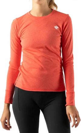 Rabbit Outrun Long Sleeve Shirt In Hot Coral