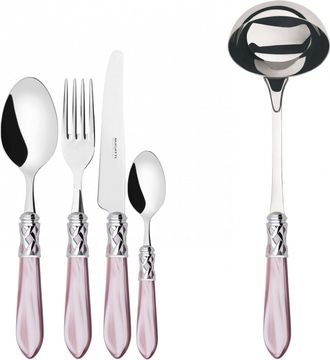 Bugatti Aladdin Ghiera Cromata, Posate Set 49 Pz, Scatola Weng&egrave;, Casa Bugatti - Colore: Lilla