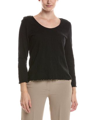 Nic+Zoe NIC & ZOE 3/4 Sleeve Lace Knit Scoop T-Shirt