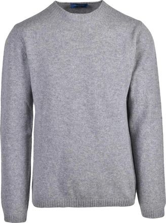 Daniele Fiesoli Pullover Girocollo - Heren - Ronde hals truien - Grijs - S - Wol - Truien & Vesten