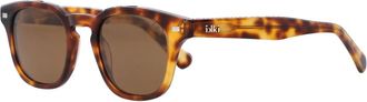 Ikki Fashion M1 Zonnebrillen - Heren - Zonnebrillen - Bruin - ONE Size - Leer - Accessoires